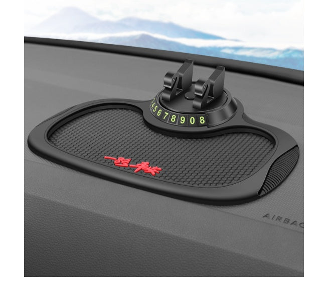 4-in-1 Non-Slip Car Phone Pad - Anti-Slide Dashboard Mat with Parking Number Card Holder - Marify