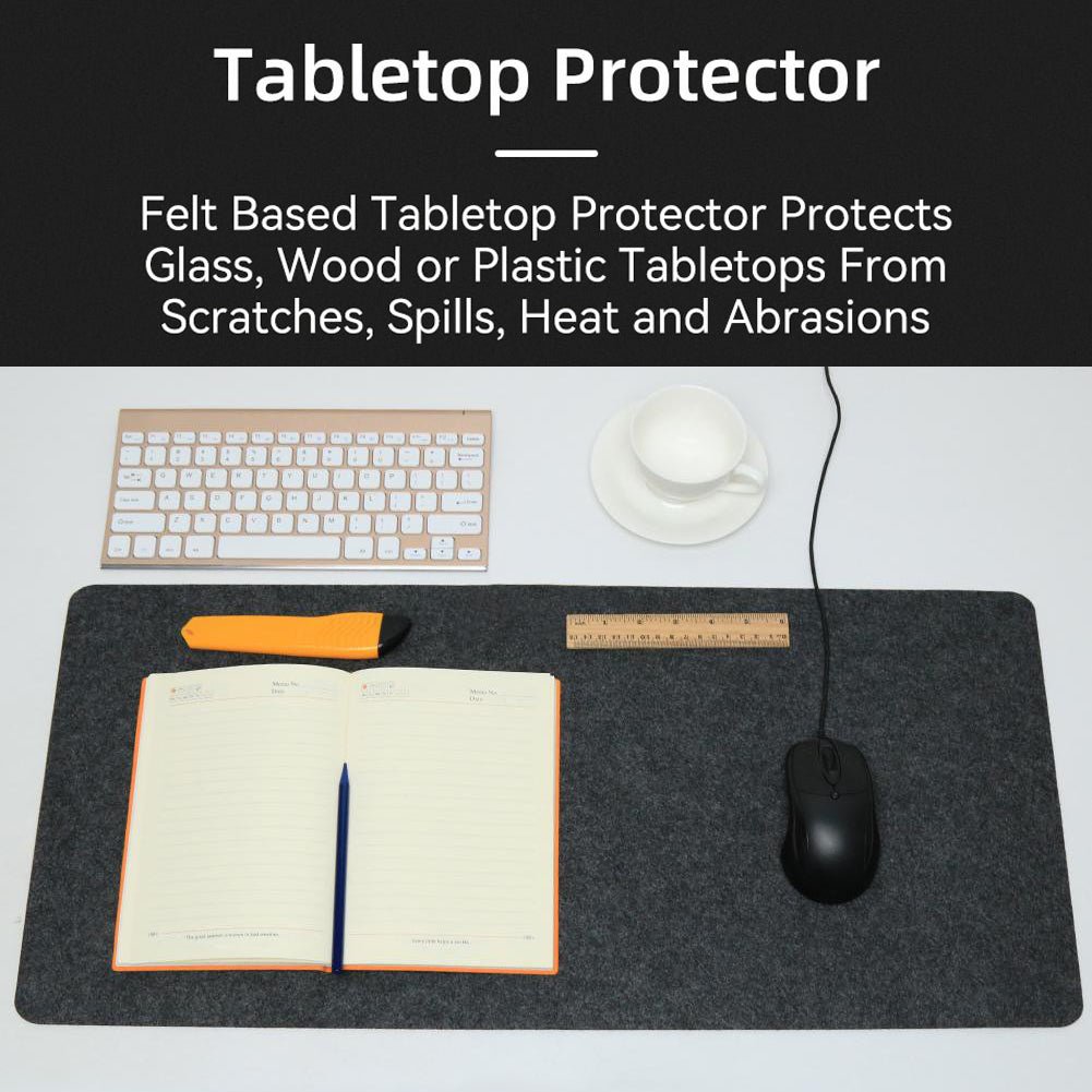 Minimalist Felt Desk Pad - Non-Slip Extended Mouse & Keyboard Mat for Gaming & Office - Marify