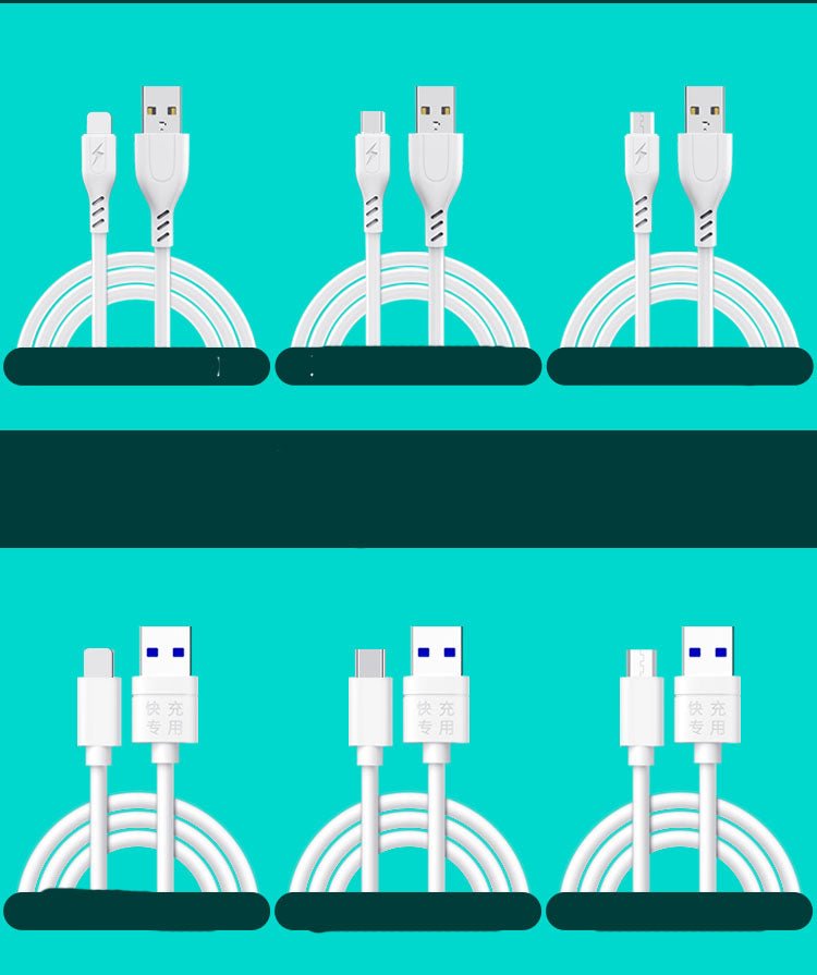 Fast Charging Data Cable - USB-C, Micro USB & Lightning for iPhone & Android - Marify