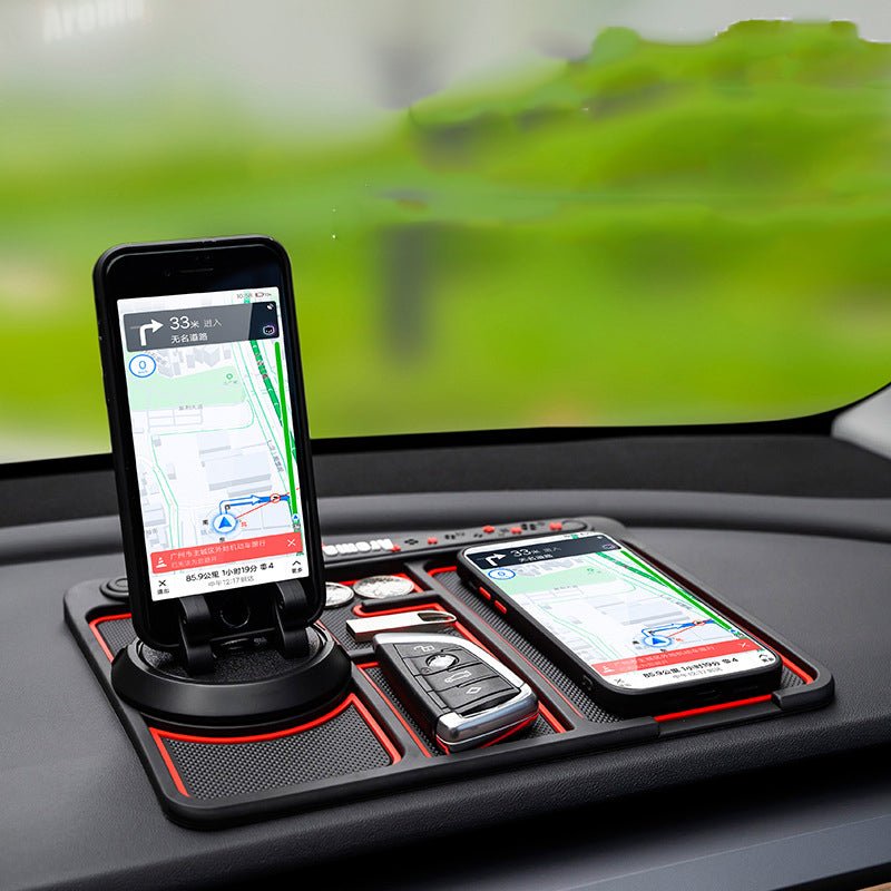 4-in-1 Non-Slip Car Phone Pad - Anti-Slide Dashboard Mat with Parking Number Card Holder - Marify