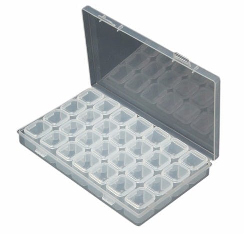 28-Grid Diamond Painting Storage Box - Organizer Case for Embroidery Accessories & Cross Stitch Tools - Marify