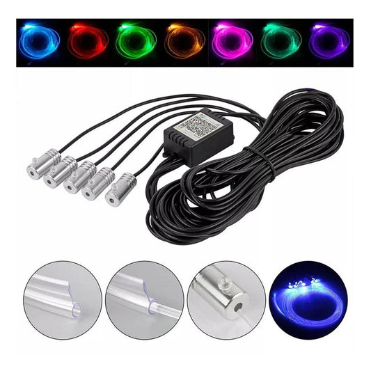 APP Control 5-in-1 RGB LED Car Interior Strip Light - Ambient Atmosphere Lighting Kit - Marify