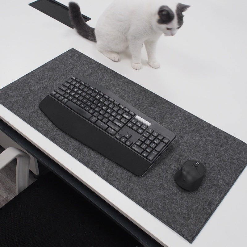 Minimalist Felt Desk Pad - Non-Slip Extended Mouse & Keyboard Mat for Gaming & Office - Marify