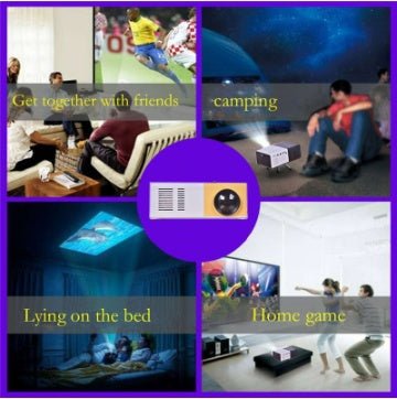 YG300 Mini Portable Projector - HD LED Home Theater Cinema with HDMI & USB - Marify