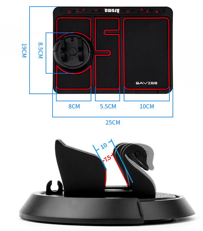 4-in-1 Non-Slip Car Phone Pad - Anti-Slide Dashboard Mat with Parking Number Card Holder - Marify