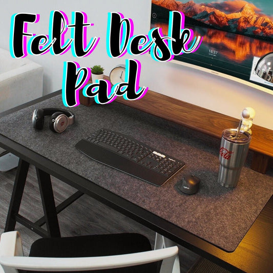 Minimalist Felt Desk Pad - Non-Slip Extended Mouse & Keyboard Mat for Gaming & Office - Marify
