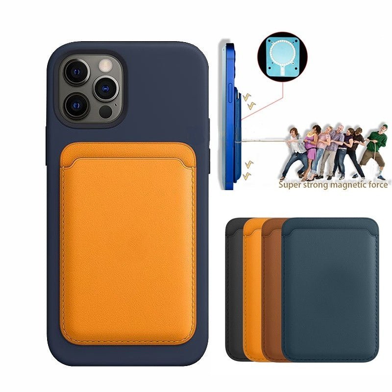 MagSafe Magnetic Leather Card Holder Wallet Case - Luxury Phone Cover for iPhone 12, 13, 14 Pro Max - Marify