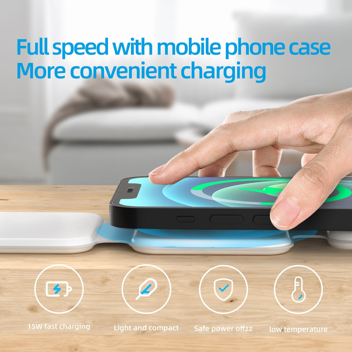 3-in-1 Magnetic Foldable Wireless Charger Station - Multi-Device Fast Charging for iPhone, Watch & AirPods - Marify