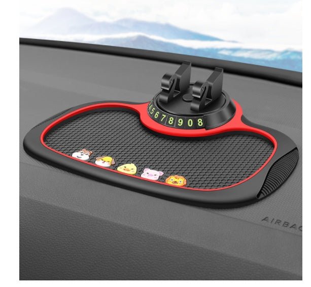 4-in-1 Non-Slip Car Phone Pad - Anti-Slide Dashboard Mat with Parking Number Card Holder - Marify